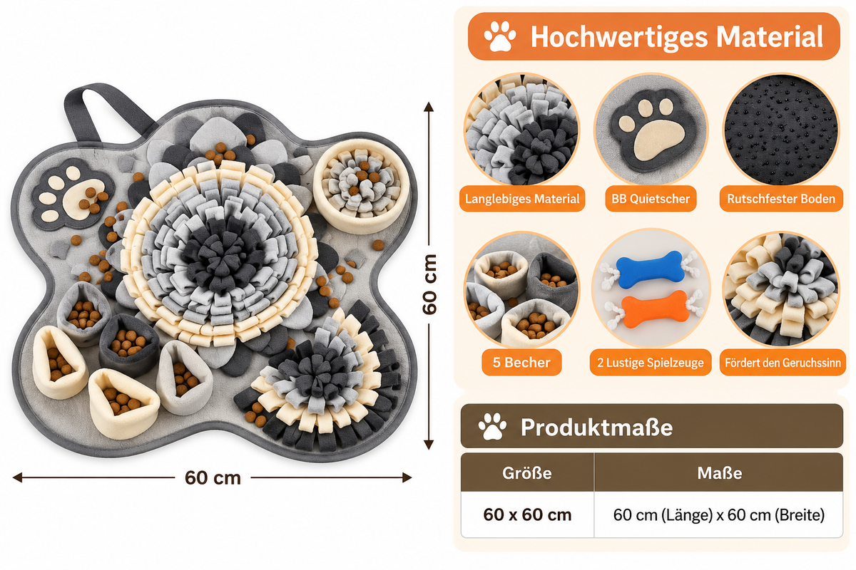 Sniff & Play™ – Interaktive Schnüffelmatte für Hunde