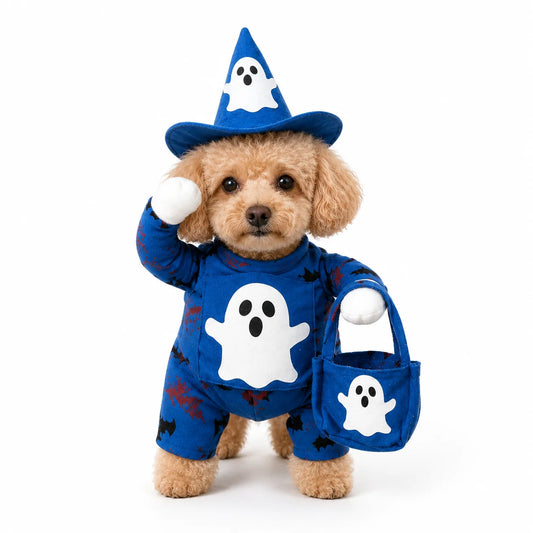 Halloween Hunde-Kostüm | "Ghost Wizard"
